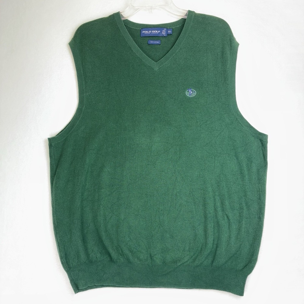 Polo‎ Golf Green Sweater Vest Ralph Lauren Men's XL Pullover Bird Duck Logo